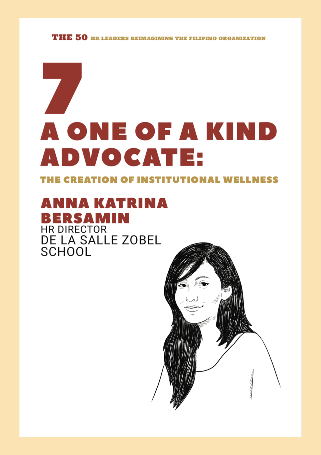 A One of a Kind Advocate: The Creation of Institutional Wellness